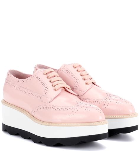 prada pink leather and rubber shoes|patent leather prada shoes.